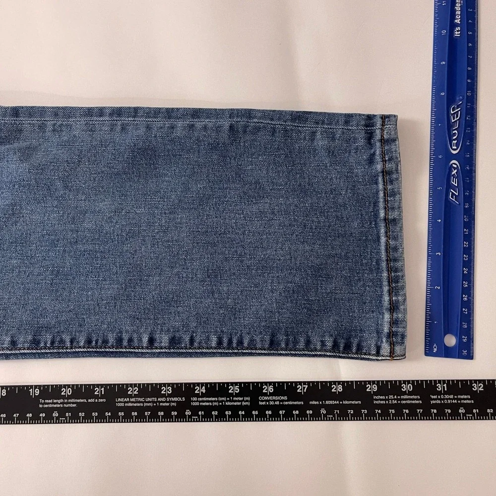 Lee Jeans Mens 32x32 Blue Extreme Motion Regular Straight Leg Stretch Workwear